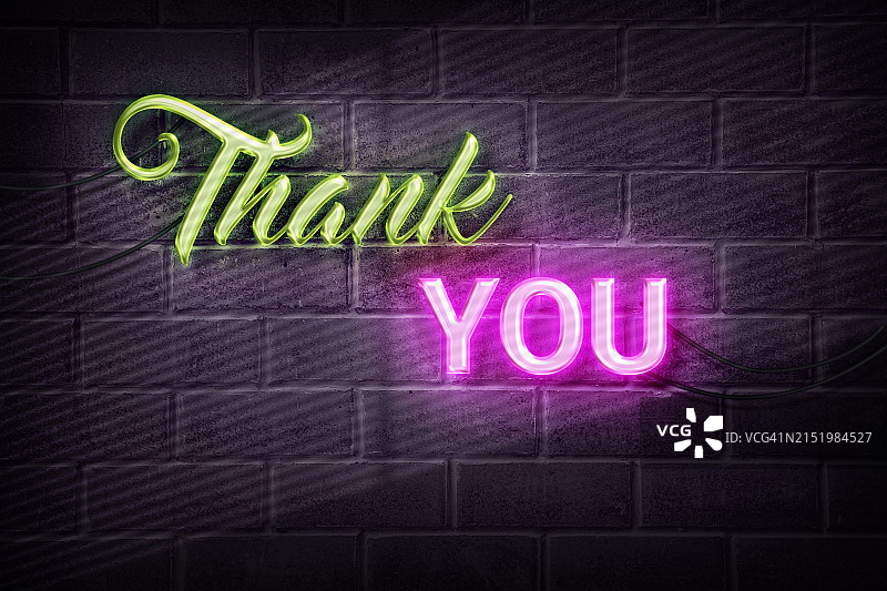 霓虹灯感恩留言图片素材