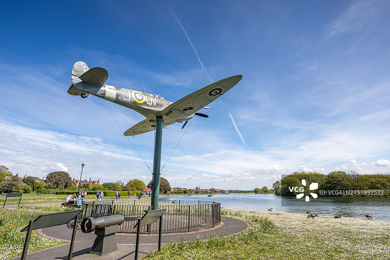 费尔黑文湖的喷火式战斗机图片素材