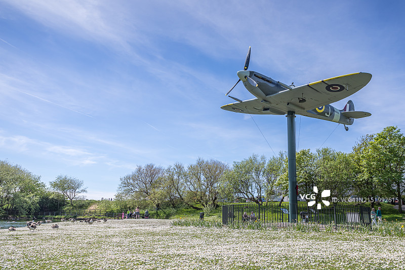 费尔黑文湖的喷火式战斗机图片素材