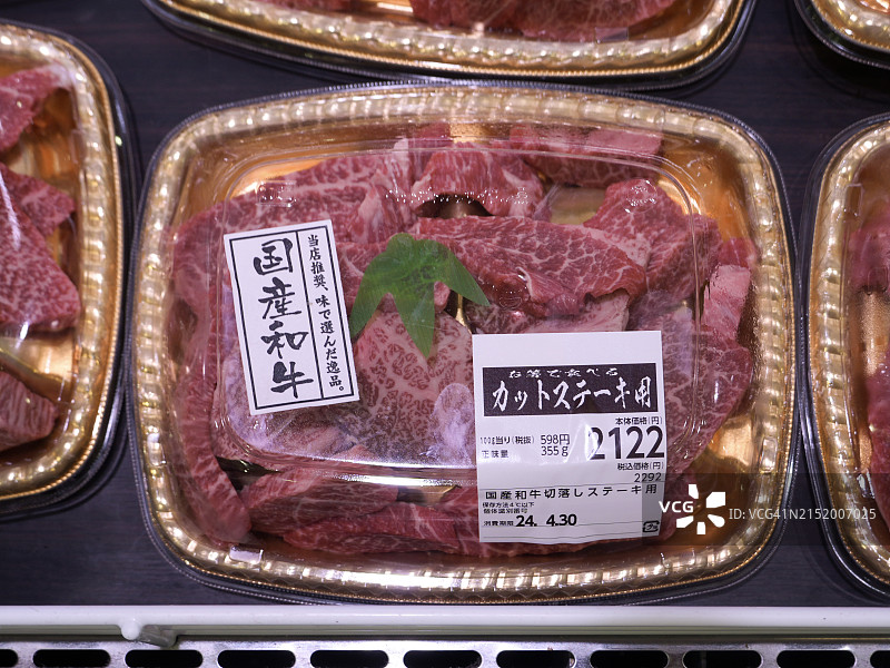 待售的优质和牛牛排包装图片素材