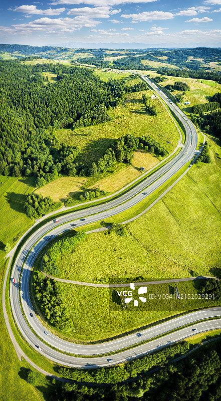 波兰克拉科夫和扎科帕内之间的新S7高速公路图片素材