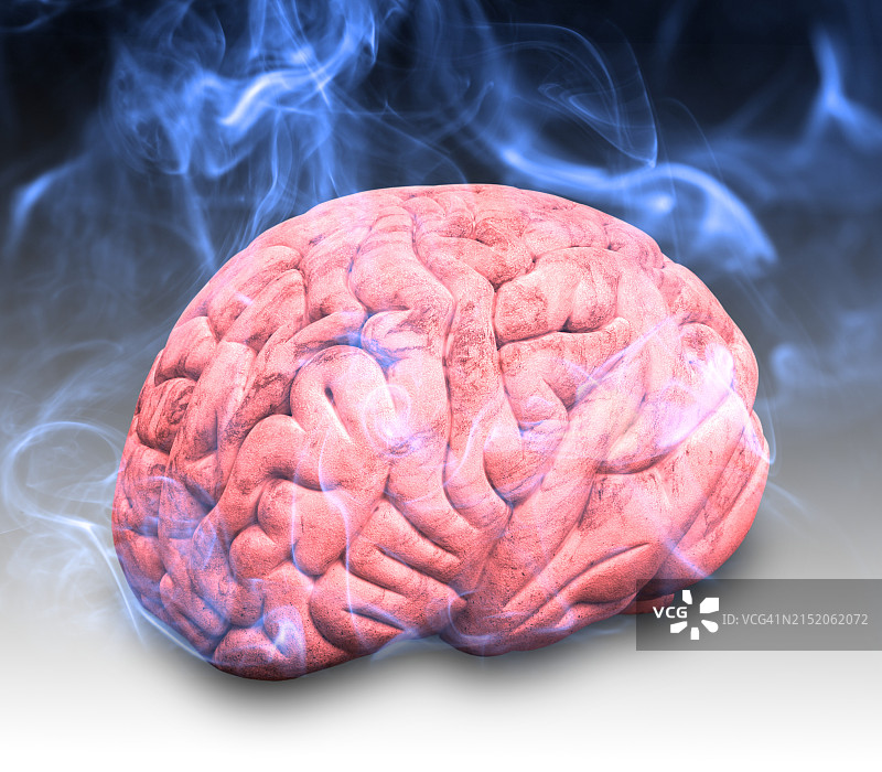 过度劳累的大脑概念插图图片素材
