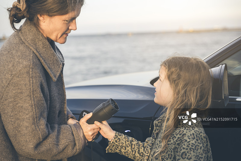 电动汽车充电图片素材