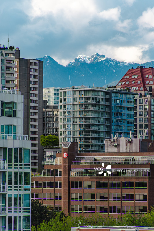 从格兰维尔桥看到的温哥华景色图片素材