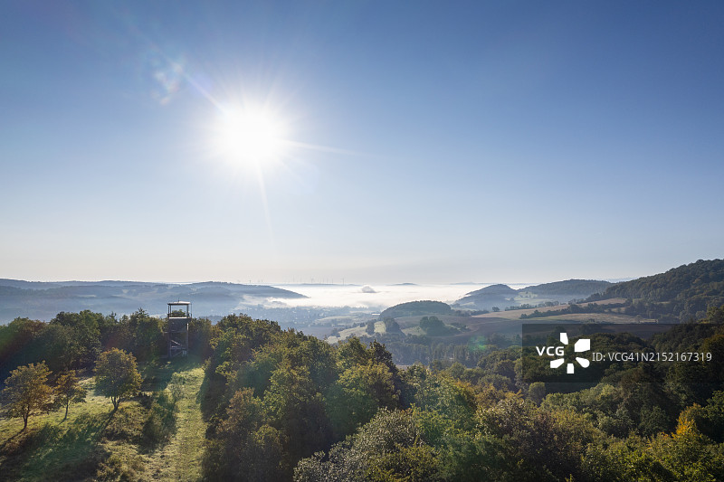 德国黑森：印度角上空的阳光图片素材