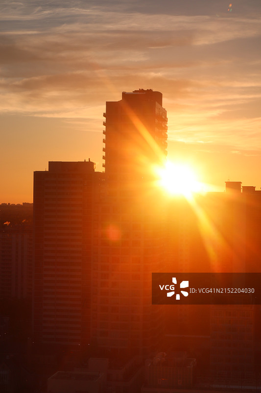 多伦多城市日出美景图片素材
