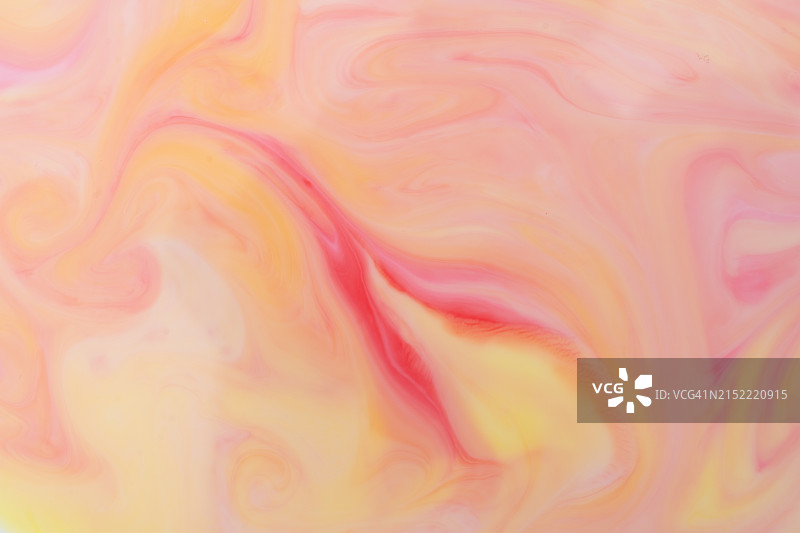 带有噪点的全息渐变背景抽象水彩气泡，鲜艳的黄粉蓝色糖果色抽象变形数字艺术图片素材