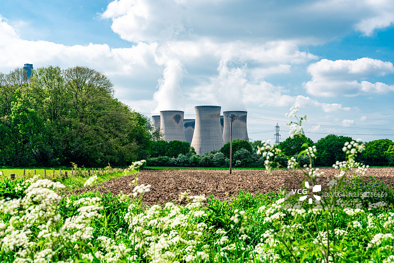 德拉克斯发电站的电厂景观图片素材
