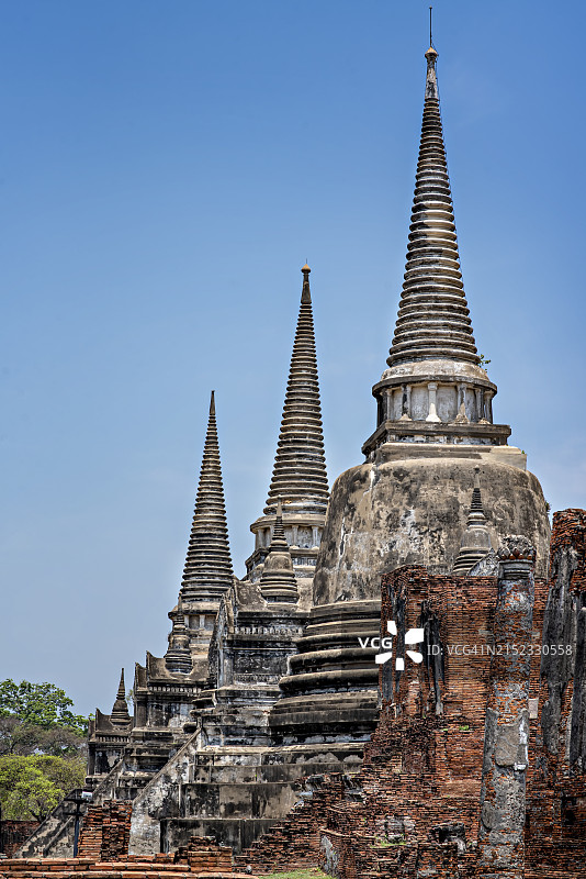 阿瑜陀耶府帕席桑碧寺的宝塔图片素材