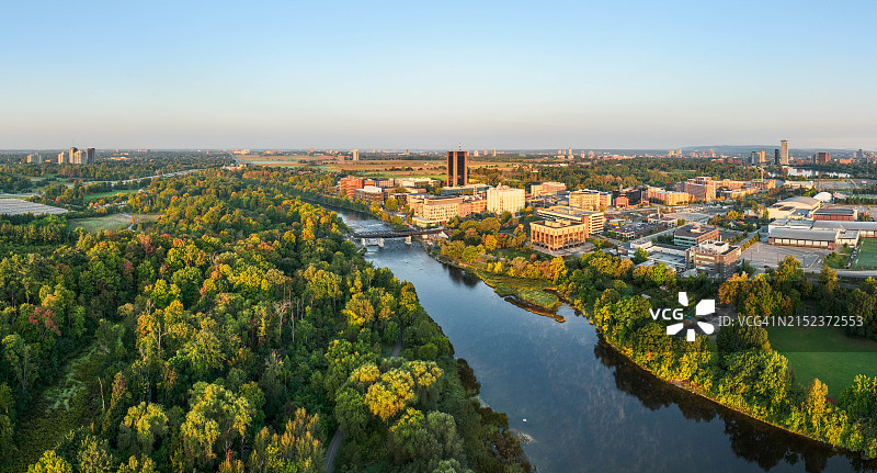 加拿大渥太华卡尔顿大学航拍视频图片素材