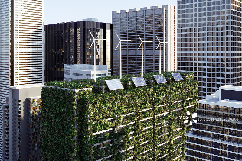 可持续建筑城市景观图片素材