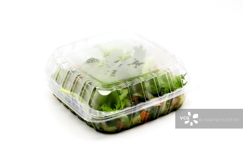 外卖健康沙拉：在线食品订单图片素材