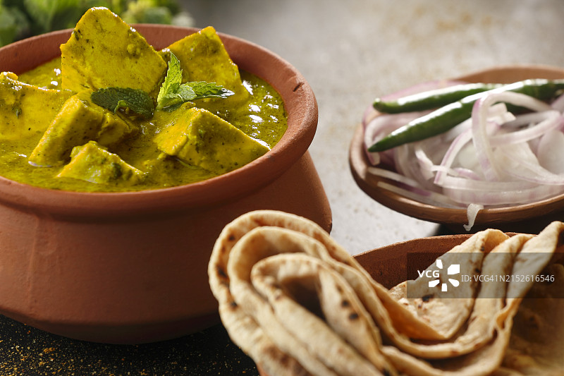哈里亚利芝士或薄荷芝士咖喱图片素材