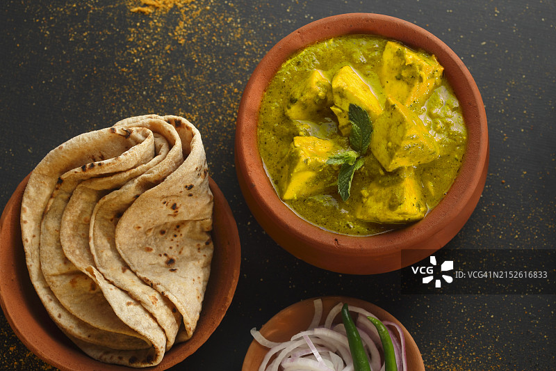 哈里亚利芝士或薄荷芝士咖喱图片素材