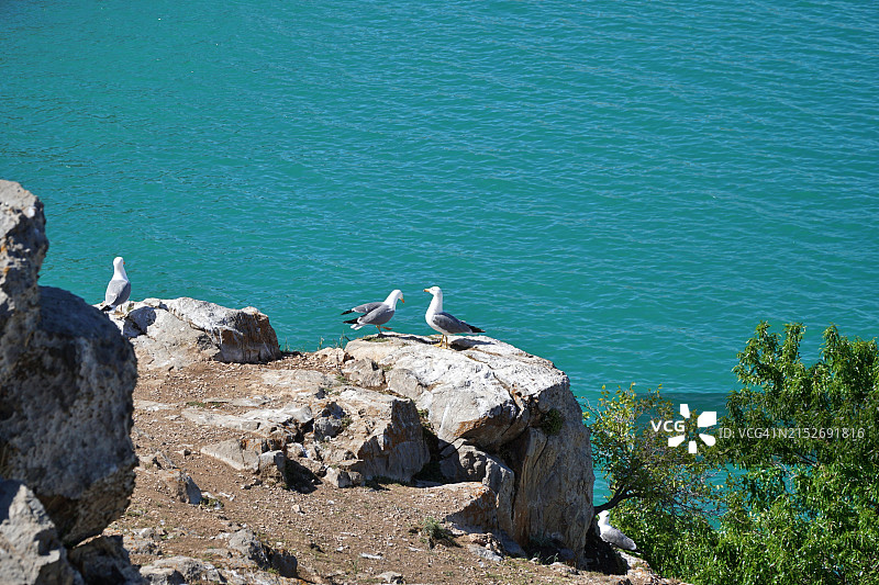 土耳其凡湖阿克达玛岛上的海湾图片素材
