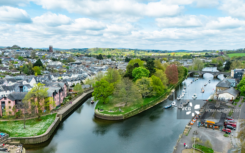 托特尼斯镇航拍景观图片素材