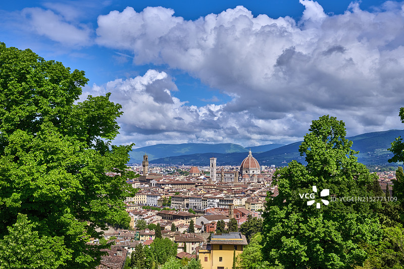 意大利佛罗伦萨城市风光和大教堂图片素材