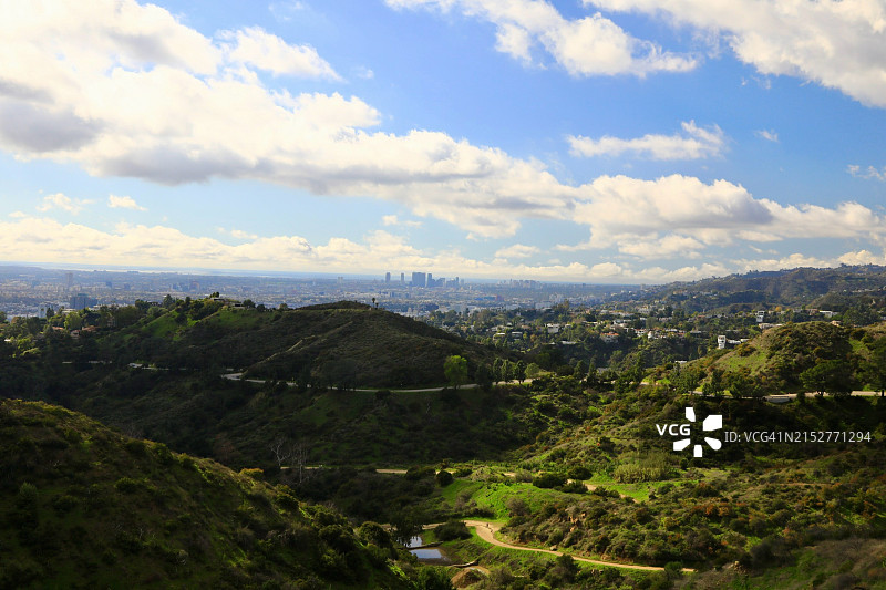 洛杉矶市中心天际线图片素材