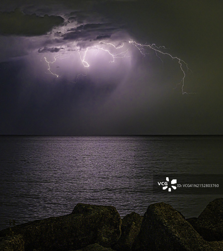 大平原上的雷暴图片素材