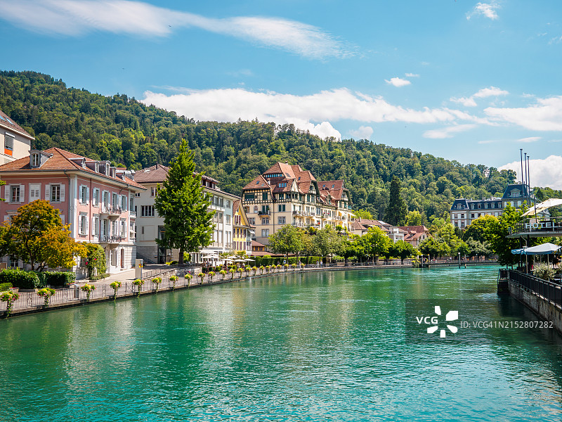 瑞士图恩小镇风光图片素材