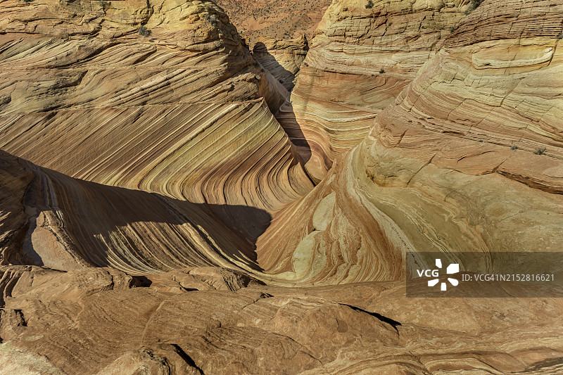 美国西南部壮丽的地质景观：The Wave图片素材