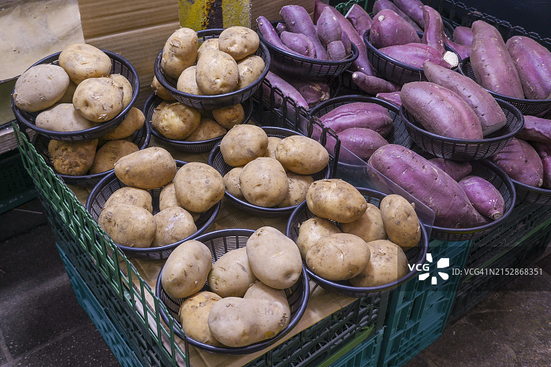 横滨市场的各种土豆图片素材