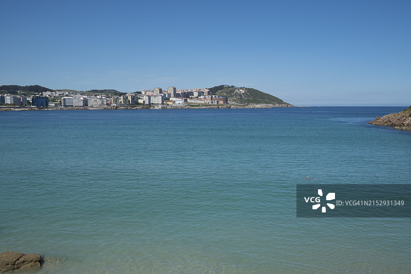 西班牙拉科鲁尼亚的奥尔赞湾图片素材