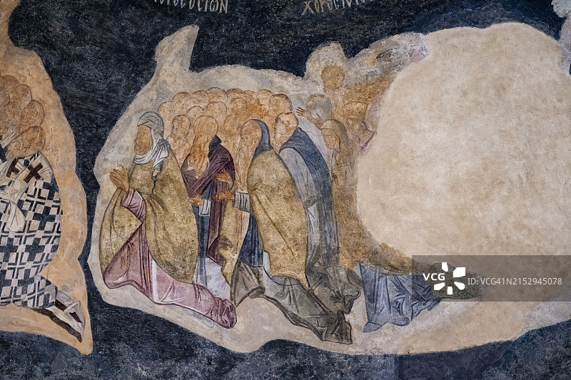 具有历史意义的拜占庭科拉教堂内景图片素材