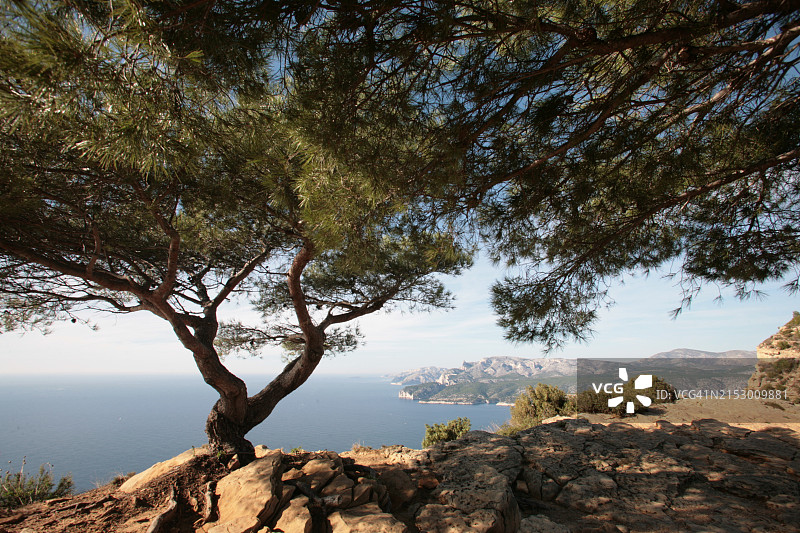 卡普卡奈角悬崖景色，法国卡西斯图片素材