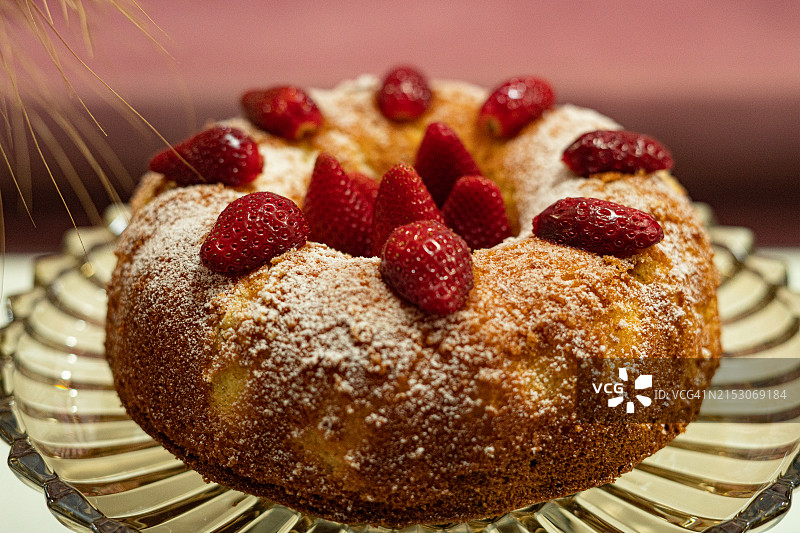 餐桌上甜点的特写图片素材