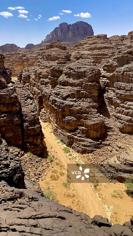 阿尔及利亚贾奈特岩层景观图片素材