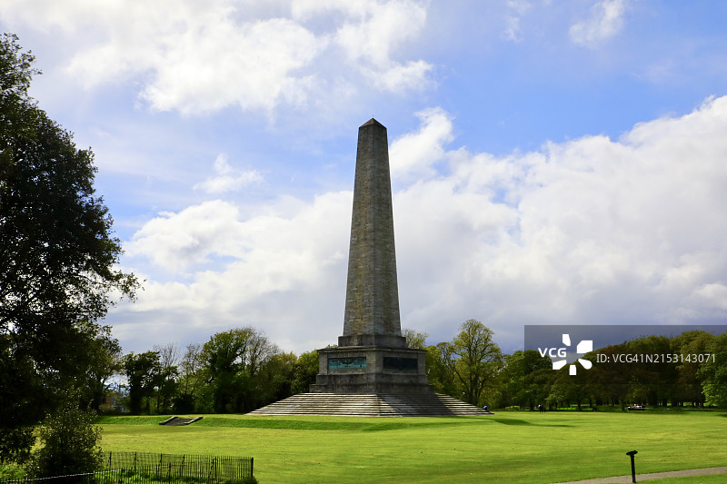 都柏林凤凰公园的惠灵顿纪念碑图片素材