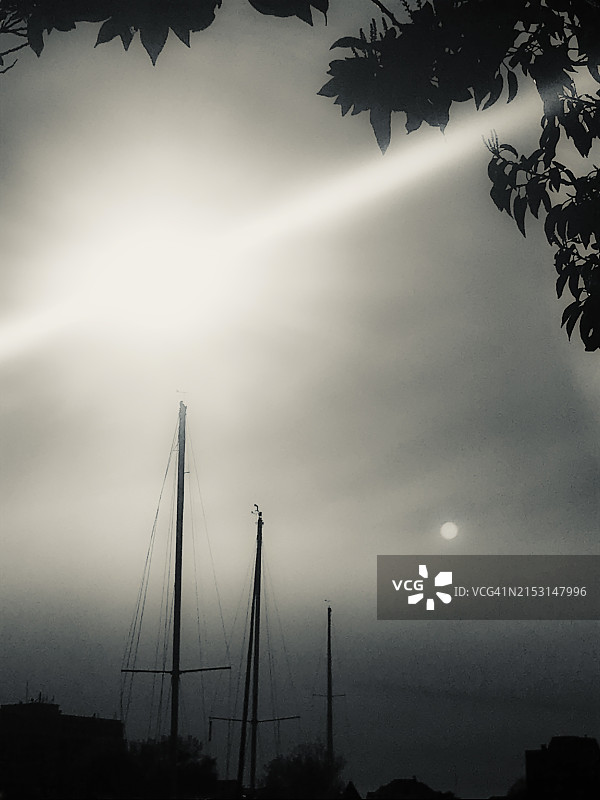 船只桅杆图片素材