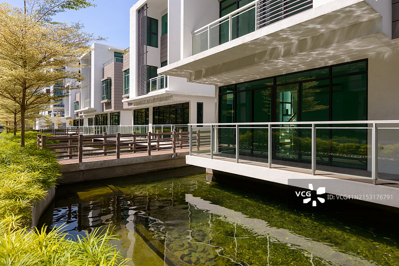 住宅区中的绿色环境图片素材