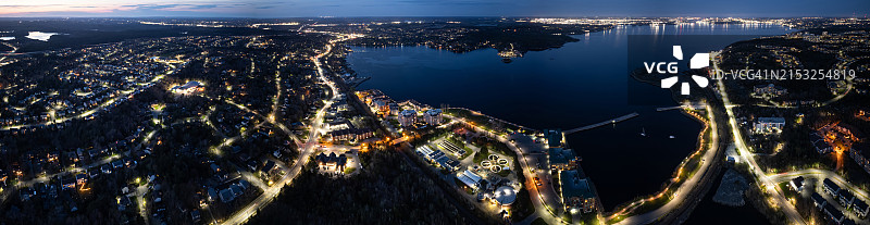 水岸全景图片素材