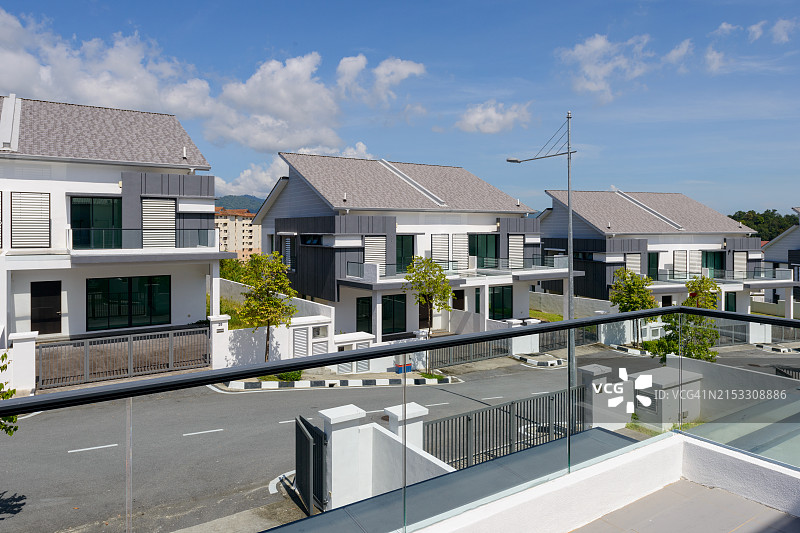 现代住宅联排别墅图片素材