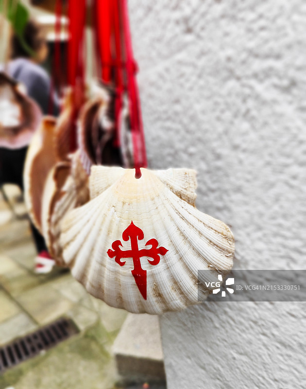 圣地亚哥朝圣之路的贝壳标志图片素材