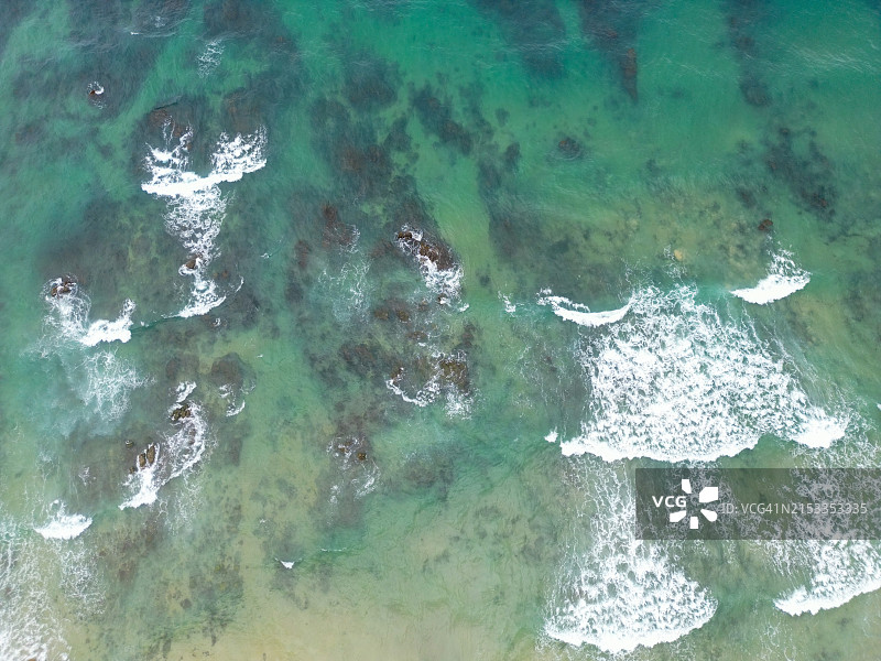 俯瞰清澈的海滩图片素材