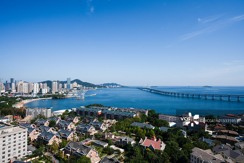 大连星海湾航拍图片素材