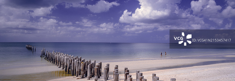 海滩，迈尔斯堡，佛罗里达州，美国图片素材