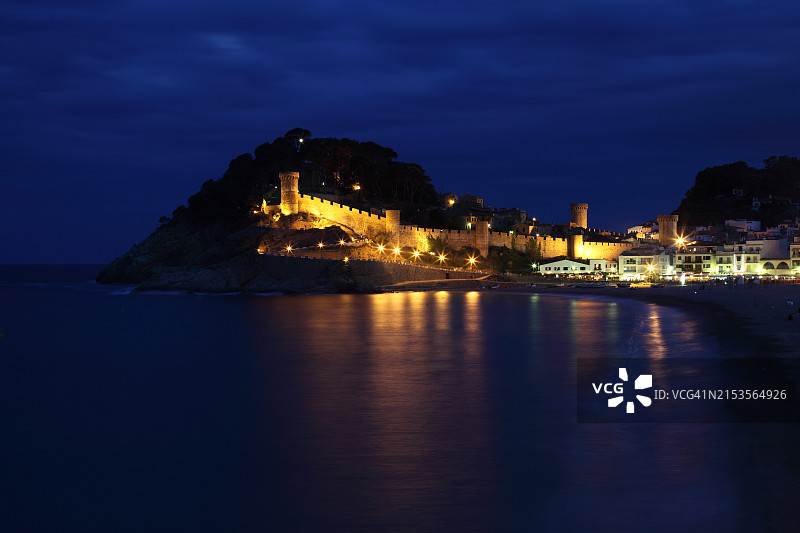 托萨德马尔历史堡垒夜景图片素材