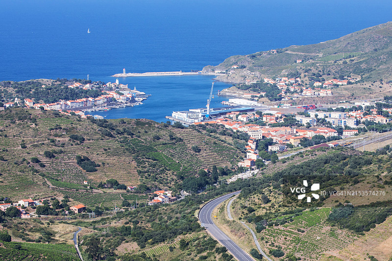 旅游目的地：法国东比利牛斯省滨海旺德尔港口小镇图片素材