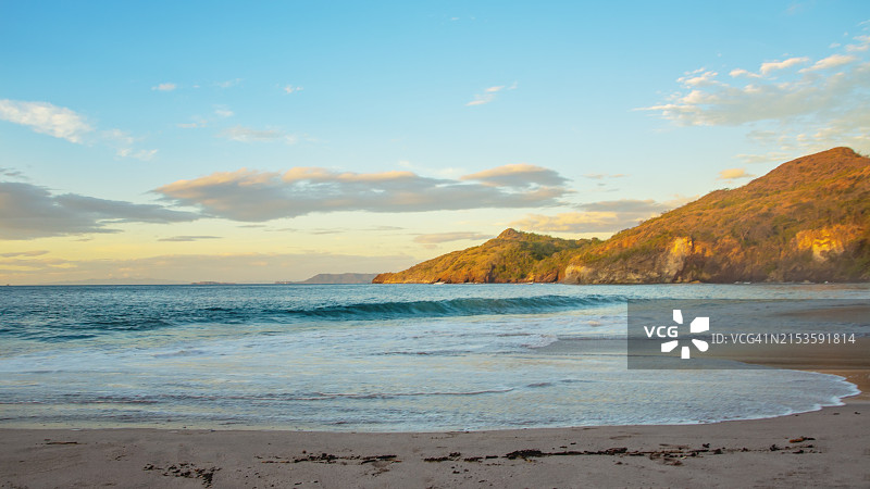 哥斯达黎加海景阳光明媚的下午图片素材