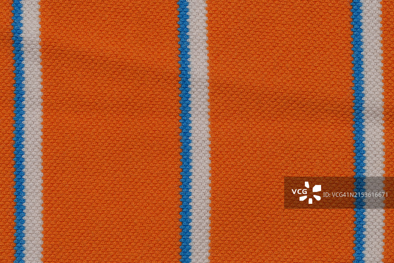橙色和白色条纹织物特写图片素材