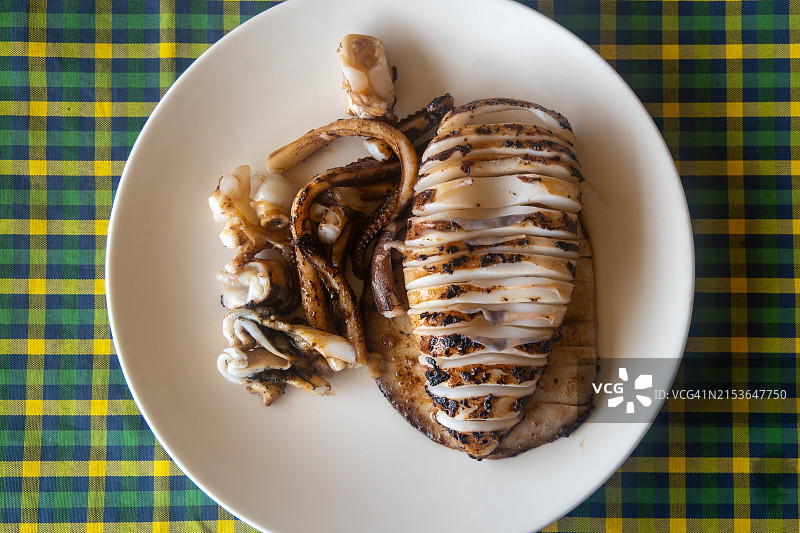 烤鱿鱼图片素材