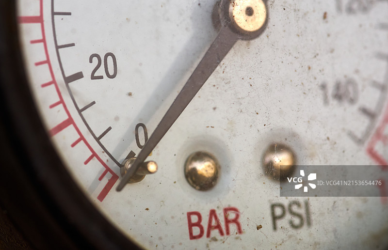 压力表及其刻度特写图片素材