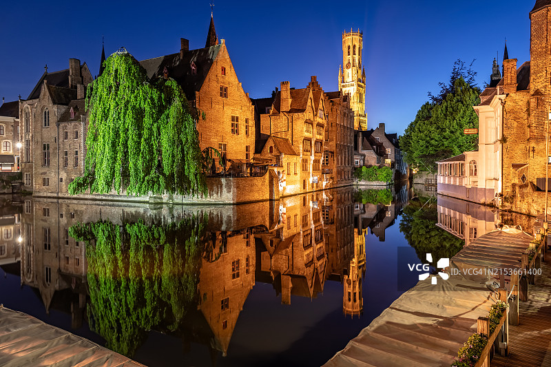 比利时布鲁日罗zenhoedkaai城市景观图片素材