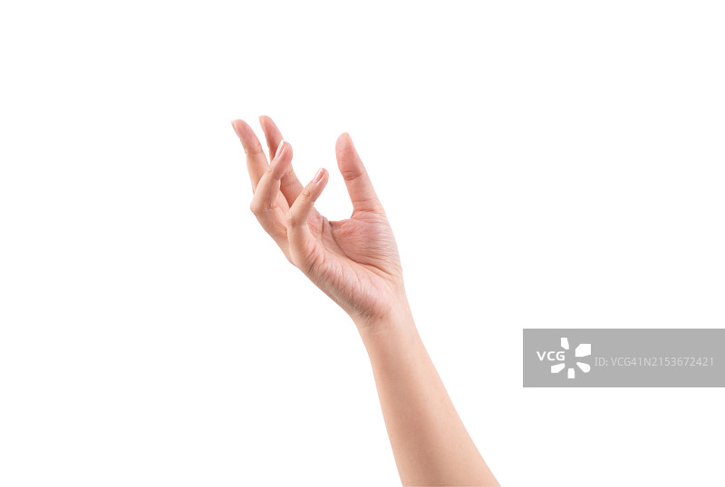 白色背景上的黑色轮廓手图片素材