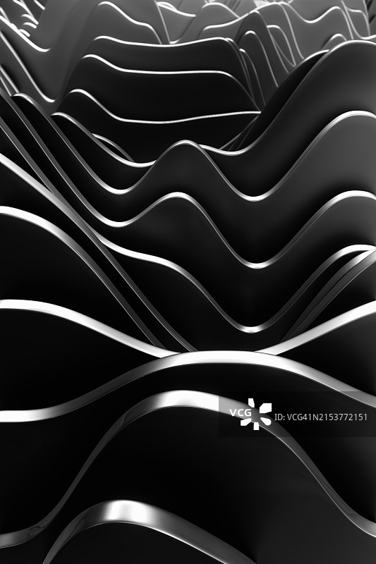 抽象黑色曲线波浪图案图片素材