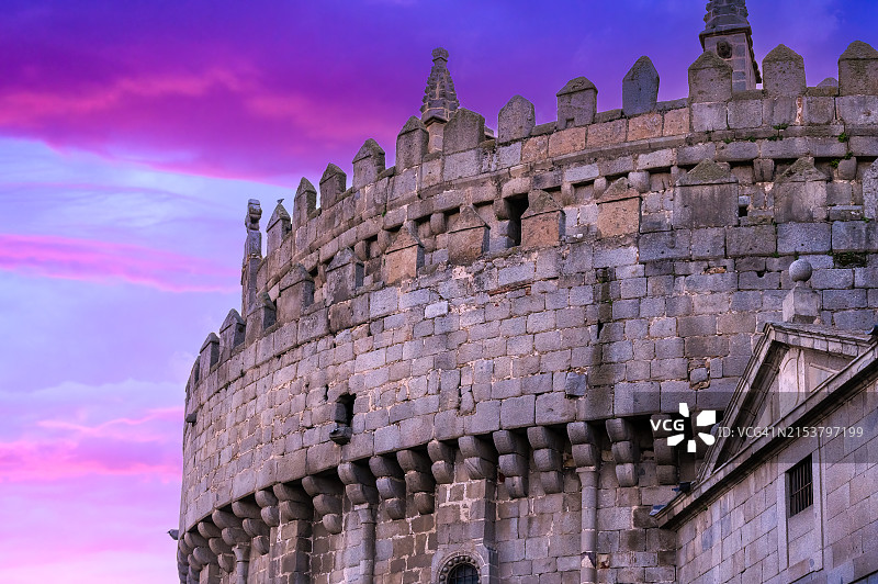 阿维拉主教座堂的中世纪建筑图片素材